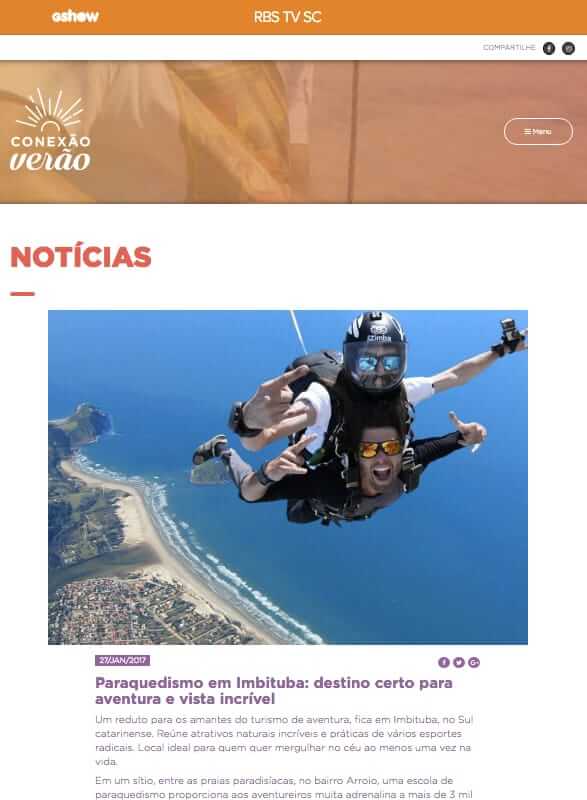 Paraquedismo em Imbituba: destino certo para aventura e vista incrível